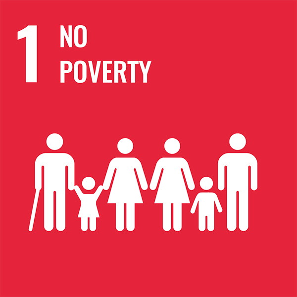 Icon for the UN Sustainable Development Goal 1: No Poverty